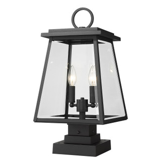 Broughton Two Light Outdoor Pier Mounted Fixture in Black (224|521PHMS-SQPM-BK)
