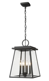 Broughton Four Light Outdoor Chain Mount Ceiling Fixture in Black (224|521CHB-BK)