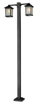 Holbrook Two Head Outdoor Post in Black (224|507-2-536P-BK)