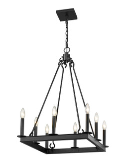 Barclay Eight Light Chandelier in Matte Black (224|482S-8-20MB)