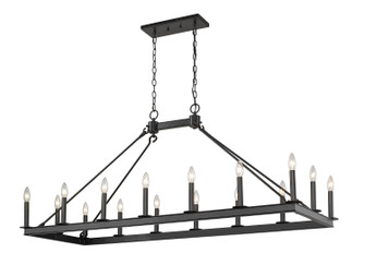 Barclay 16 Light Linear Chandelier in Matte Black (224|482-16L-MB)