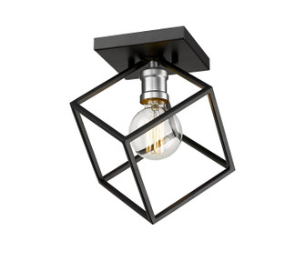 Vertical One Light Flush Mount in Matte Black + Brushed Nickel (224|478F-MB-BN)