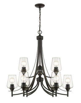 Joliet Nine Light Chandelier in Matte Black (224|473-9MB)