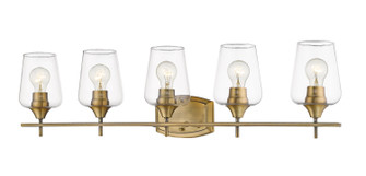 Joliet Five Light Vanity in Olde Brass (224|473-5V-OBR)