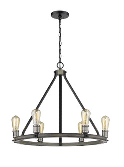 Kirkland Six Light Chandelier in Ashen Barnboard (224|472-6ABB)