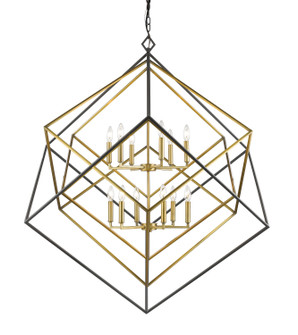 Euclid 12 Light Chandelier in Olde Brass + Bronze (224|457-12OBR-BRZ)