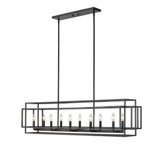 Titania Ten Light Linear Chandelier in Matte Black (224|454-54L-MB)