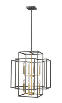 Titania Eight Light Chandelier in Bronze + Olde Brass (224|454-28BRZ-OBR)