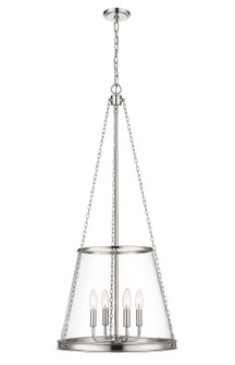 Prescott Four Light Pendant in Polished Nickel (224|341P18-PN)