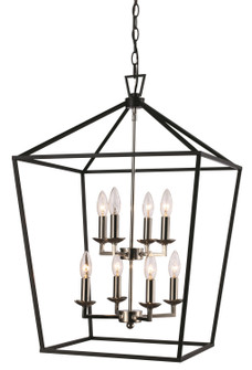 Lacey Eight Light Pendant in Polished Chrome/Black (110|10268 PC/BK)