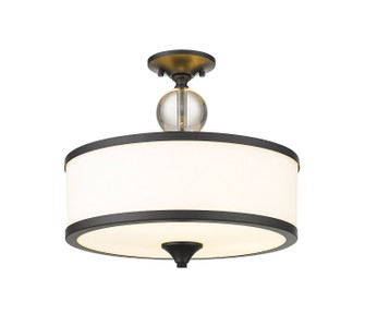 Cosmopolitan Three Light Semi Flush Mount in Matte Black (224|307SF-MB)