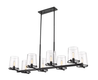 Callista Eight Light Linear Chandelier in Matte Black (224|3032-8L-MB)