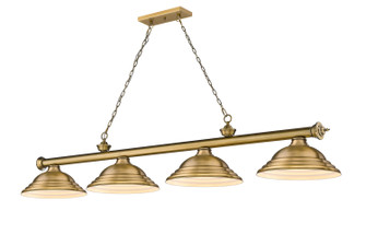 Cordon Four Light Billiard in Rubbed Brass (224|2306-4RB-SRB)
