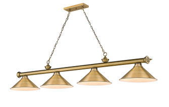 Cordon Four Light Billiard in Rubbed Brass (224|2306-4RB-RB15)