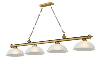 Cordon Four Light Billiard in Rubbed Brass (224|2306-4RB-DWL14)