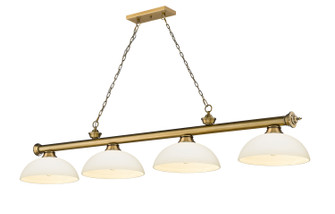 Cordon Four Light Billiard in Rubbed Brass (224|2306-4RB-DMO14)