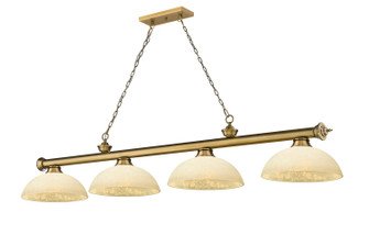 Cordon Four Light Billiard in Rubbed Brass (224|2306-4RB-DGM14)