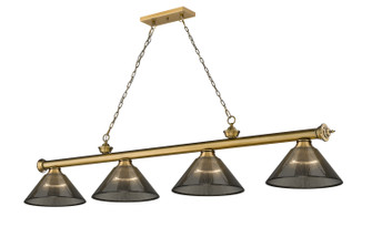 Cordon Four Light Billiard in Rubbed Brass (224|2306-4RB-ARS)