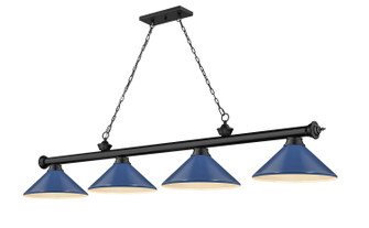 Cordon Four Light Billiard in Matte Black (224|2306-4MB-MNB)