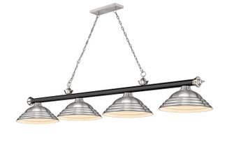 Cordon Four Light Billiard in Matte Black + Brushed Nickel (224|2306-4MB-BN-SBN)