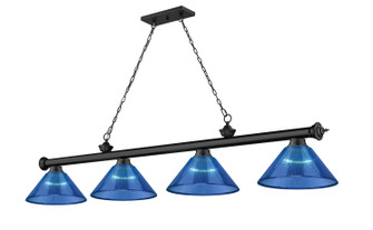Cordon Four Light Billiard in Matte Black (224|2306-4MB-ARDB)