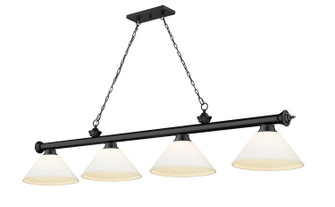 Cordon Four Light Billiard in Matte Black (224|2306-4MB-AMO14)