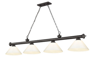 Cordon Four Light Billiard in Bronze (224|2306-4BRZ-PWH)