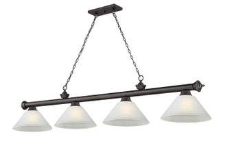 Cordon Four Light Billiard in Bronze (224|2306-4BRZ-AWL14)