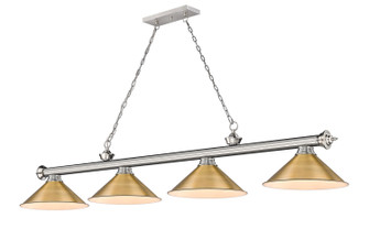 Cordon Four Light Billiard in Brushed Nickel (224|2306-4BN-RB15)
