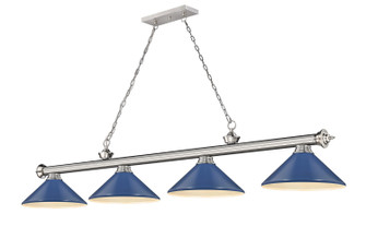 Cordon Four Light Billiard in Brushed Nickel (224|2306-4BN-MNB)