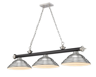 Cordon Three Light Billiard in Matte Black / Brushed Nickel (224|2306-3MB-BN-SBN)