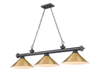 Cordon Three Light Billiard in Bronze Plate (224|2306-3BP-RB15)