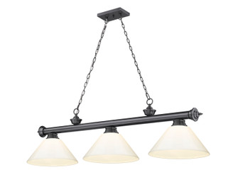 Cordon Three Light Billiard in Bronze Plate (224|2306-3BP-PWH)