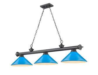 Cordon Three Light Billiard in Bronze Plate (224|2306-3BP-MEB)