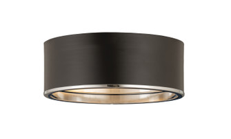 Arlo Three Light Flush Mount in Matte Black + Chrome (224|2303F3-MB-CH)