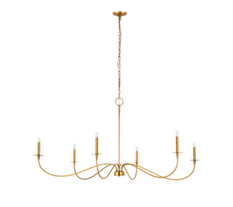 Arrington Six Light Chandelier in Rubbed Brass (224|2301-63RB)