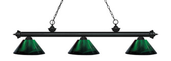 Riviera Three Light Billiard in Matte Black (224|200-3MB-ARG)