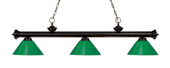 Riviera Three Light Billiard in Bronze (224|200-3BRZ-PGR)