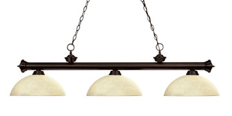 Riviera Three Light Billiard in Bronze (224|200-3BRZ-DGM14)