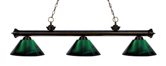 Riviera Three Light Billiard in Bronze (224|200-3BRZ-ARG)