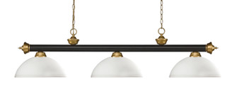 Riviera Three Light Billiard in Bronze + Satin Gold (224|200-3BRZ+SG-DMO14)
