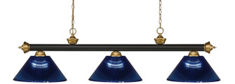 Riviera Three Light Billiard in Bronze / Satin Gold (224|200-3BRZ+SG-ARDB)