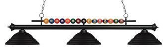 Shark Three Light Billiard in Matte Black (224|170MB-SMB)