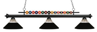 Shark Three Light Billiard in Matte Black (224|170MB-RMB)