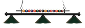Shark Three Light Billiard in Matte Black (224|170MB-MDG)