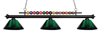 Shark Three Light Billiard in Matte Black (224|170MB-ARG)