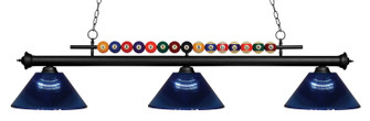 Shark Three Light Billiard in Matte Black (224|170MB-ARDB)
