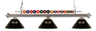 Shark Three Light Billiard in Brushed Nickel (224|170BN-ARS)