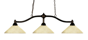 Chance Three Light Billiard in Bronze (224|147BRZ-AGM14)