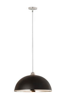 Landry One Light Pendant in Matte Black + Chrome (224|1004P20-MB-CH)